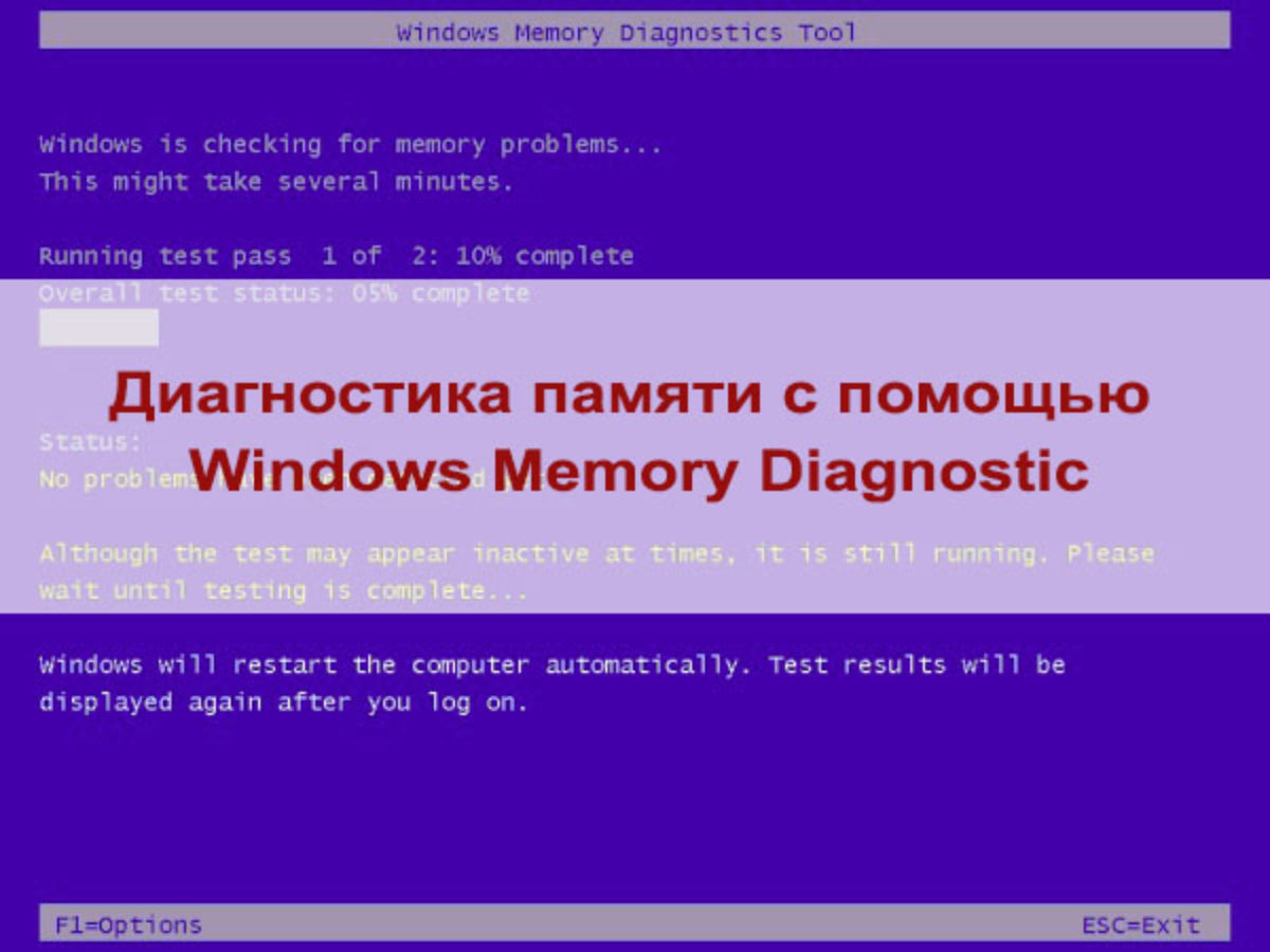 memory diagnostic tool windows 8