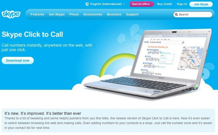 skype click to call