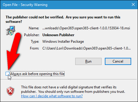unblock file on security warning dialog