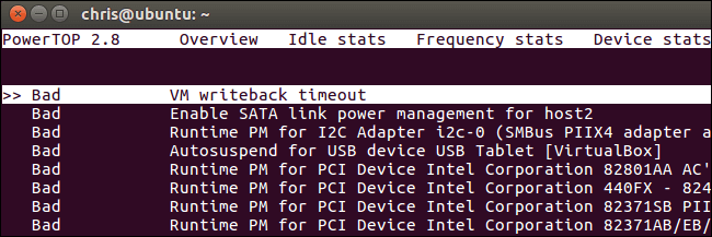 Установка PowerTOP на Ubuntu