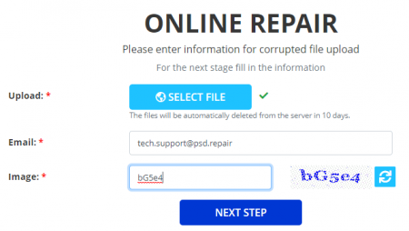 Онлайн восстановление поврежденных PSD файлов