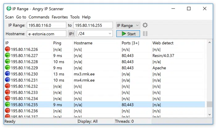 Angry IP Scanner Angry IP Scanner
