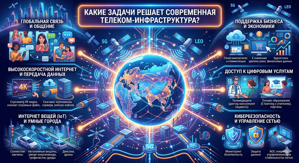 Какие задачи решает современная телеком-инфраструктура
