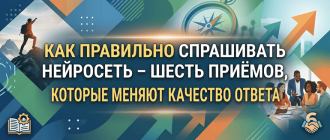 Как правильно спрашивать нейросеть - шесть приёмов, которые меняют качество ответа