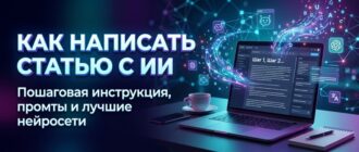 Как написать статью с ИИ - пошаговая инструкция, промты и лучшие нейросети